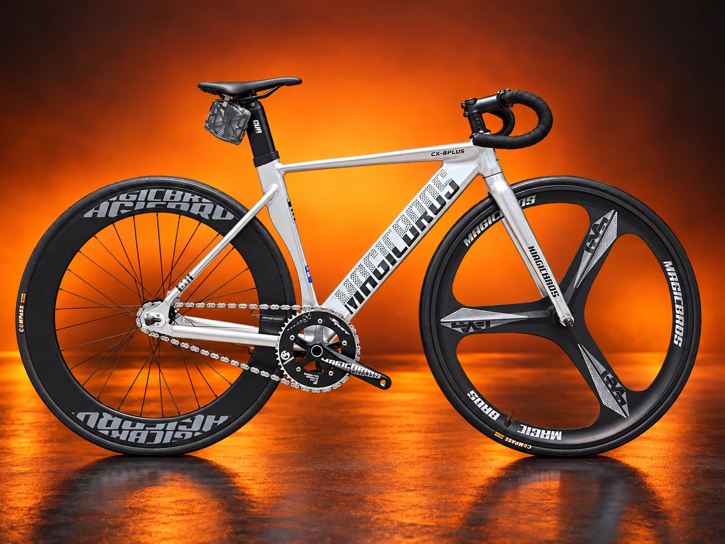 Xe đạp Fixgear MagicBros CX8 Plus - Mâm 3 đao trước — ảnh nguồn 1