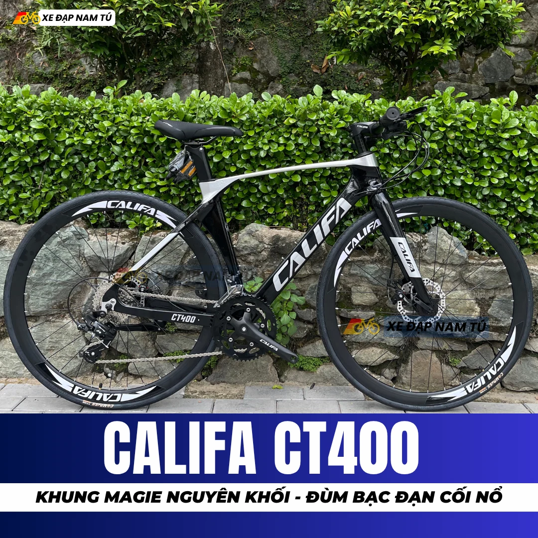 XE ĐẠP TOURING CALIFA CT400 – KHUNG NHÔM ĐÚC NGUYÊN KHỐI, CỐI NỔ LỚN, ĐÙM BẠC ĐẠN — ảnh nguồn 2