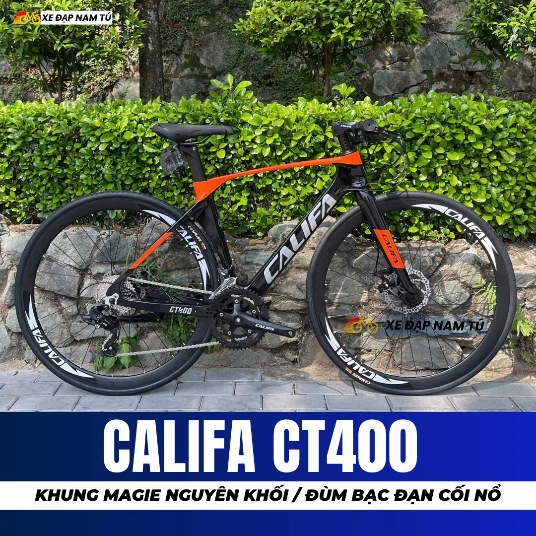 XE ĐẠP TOURING CALIFA CT400 – KHUNG NHÔM ĐÚC NGUYÊN KHỐI, CỐI NỔ LỚN, ĐÙM BẠC ĐẠN — ảnh nguồn 1